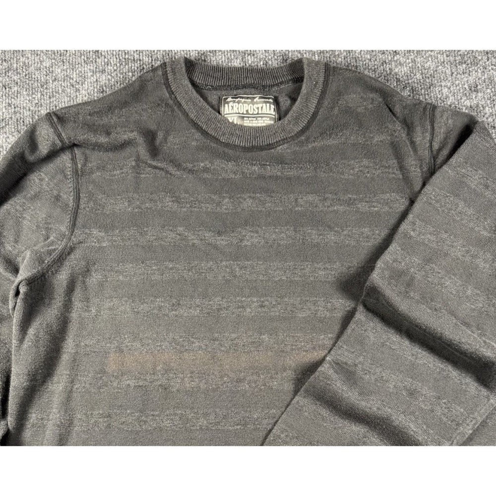 Vintage Aeropostale Sweater XL Grey Compagnie Generale 90s Y2K Grandpa Core Crew